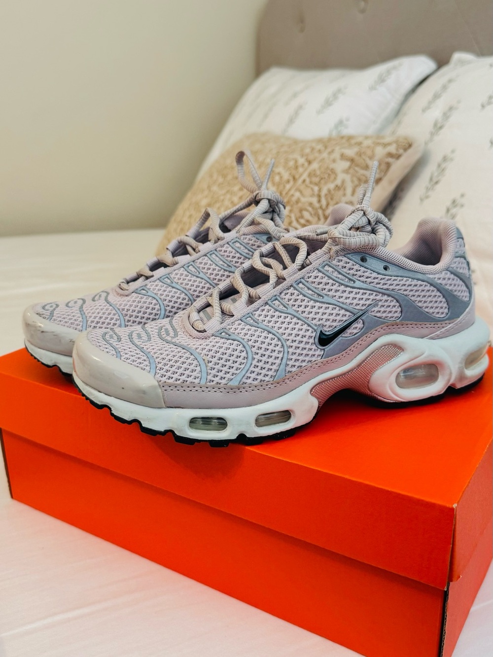 Nike Women’s Light Pink and Gray Air-Cushioned Sneakers